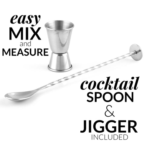 Zulay Kitchen cocktail kit includes recipe book for inspiration.