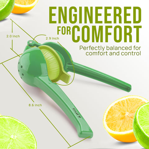 Zulay Kitchen aluminum-body citrus juicer designed for sturdy daily use