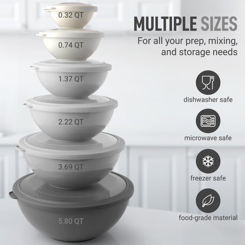Zulay Kitchen bowls are microwave and freezer safe for flexible use.