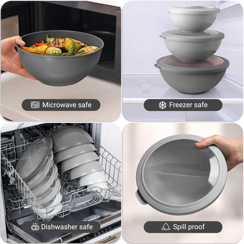 Zulay Kitchen bowls in varied sizes support diverse prep tasks.