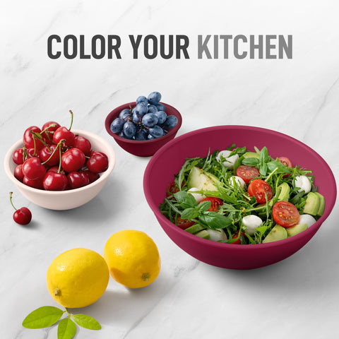 Zulay Kitchen BPA-free plastic bowls for safe food prep