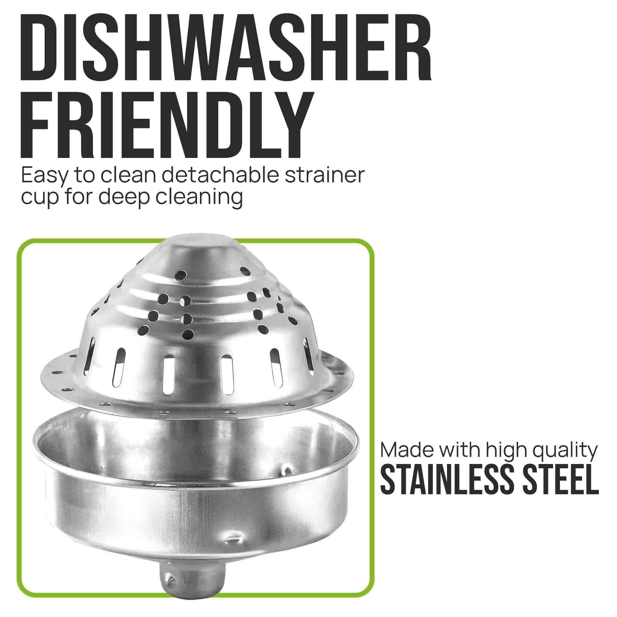 Zulay Kitchen cast iron juicer stainless steel bowl resists corrosion