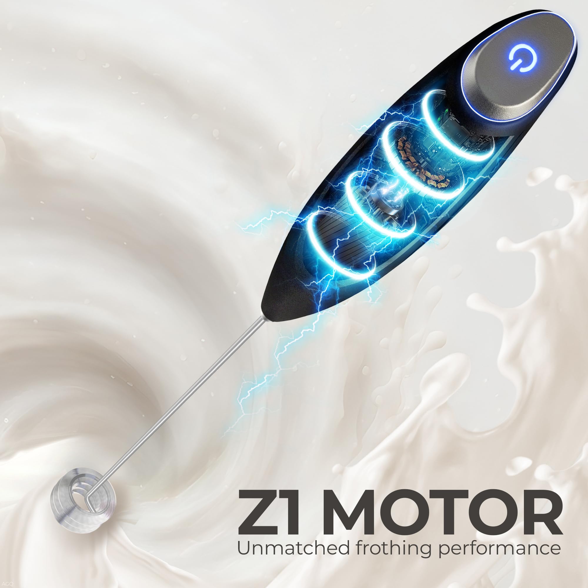 Zulay Kitchen Cordless frother powers portable foaming anywhere