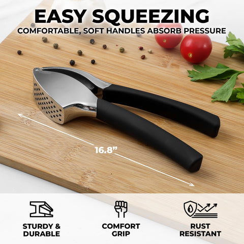 Built-in studs extract more paste in seconds for quick, easy prep.