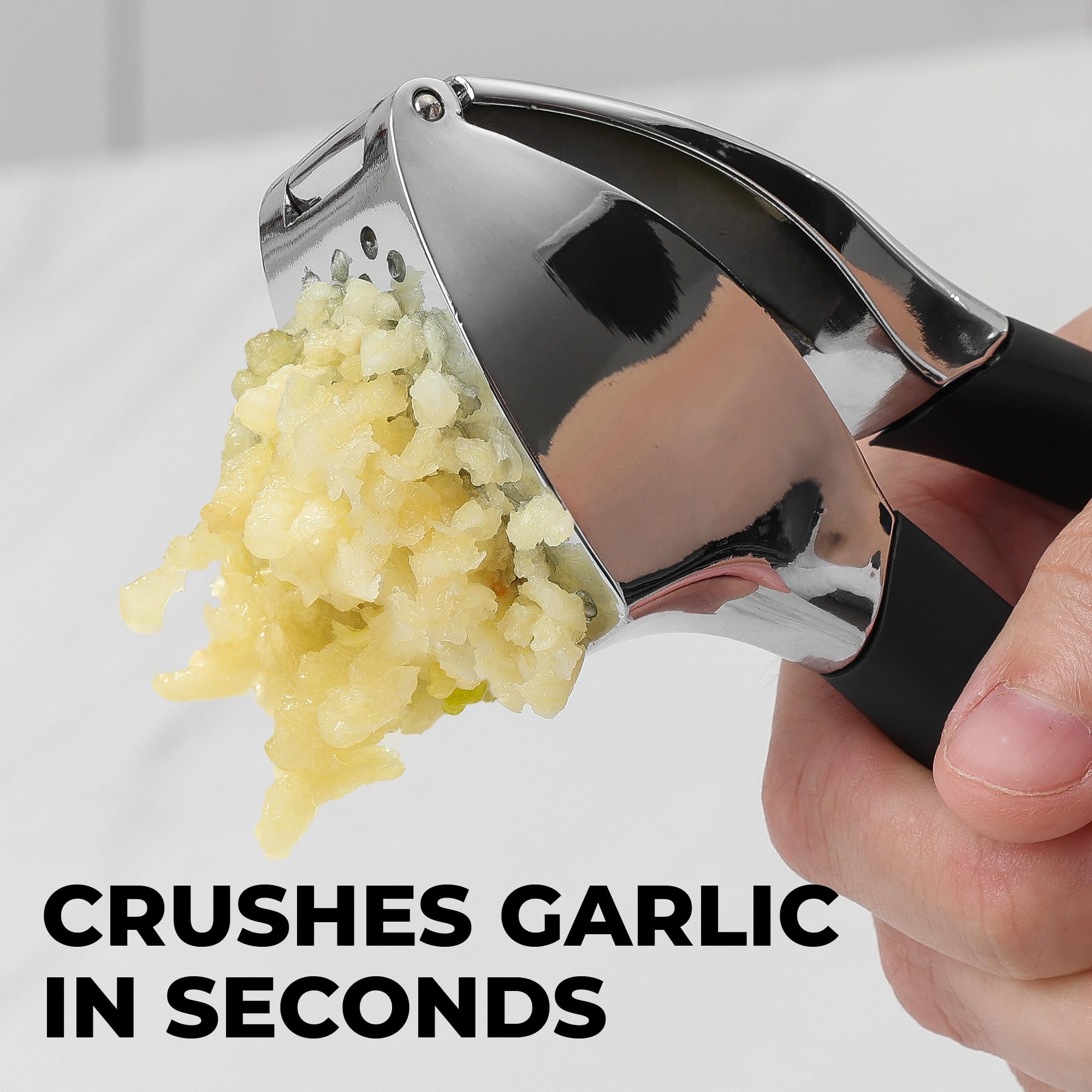Multi-purpose tool can crack seeds or press ginger.