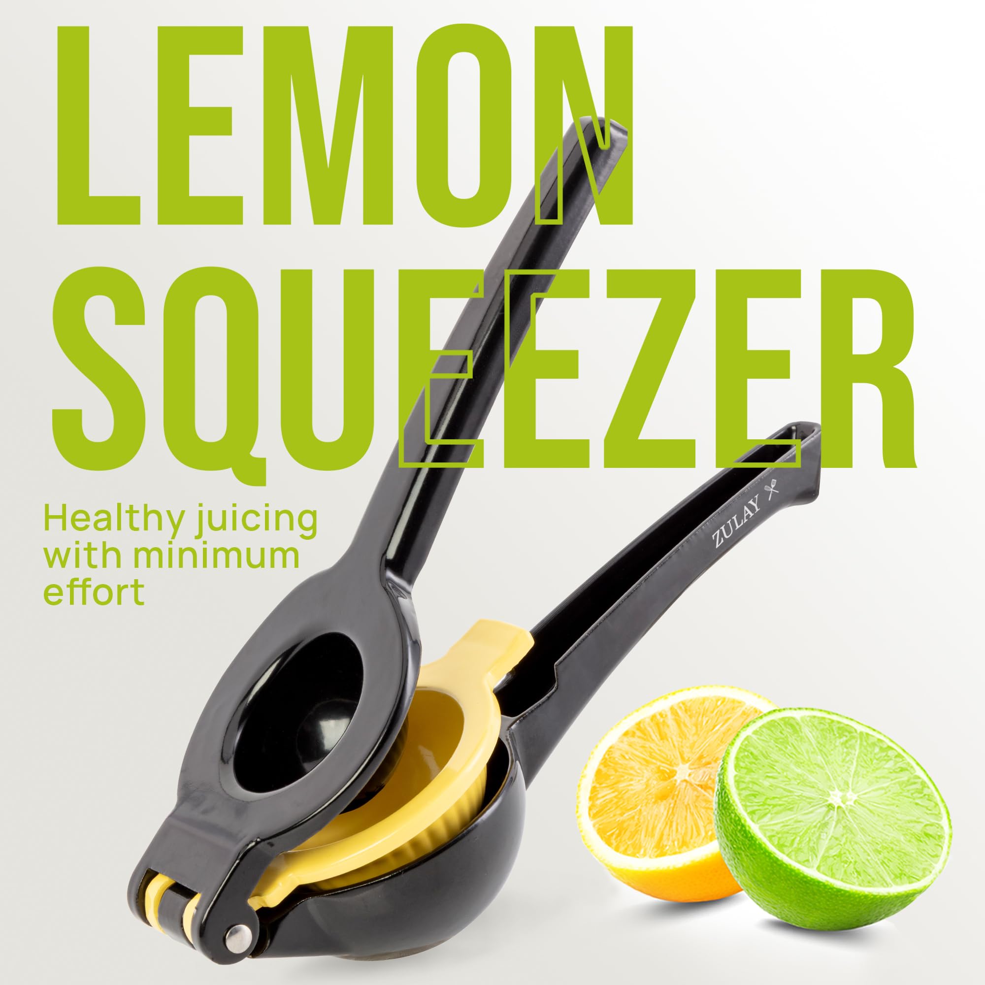Zulay Kitchen compact storage citrus press fits neatly in a kitchen