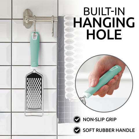 Zulay Kitchen compact flat grater designed for simple storage in small kitchens.