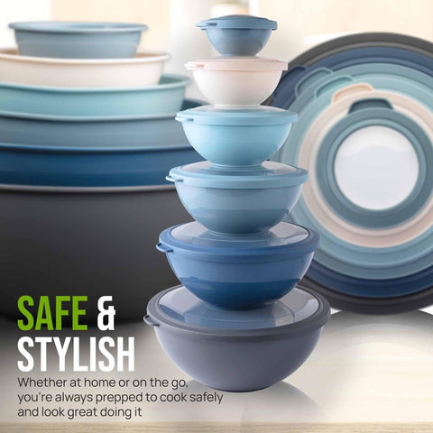 Zulay Kitchen top rack dishwasher safe bowls for easy cleaning