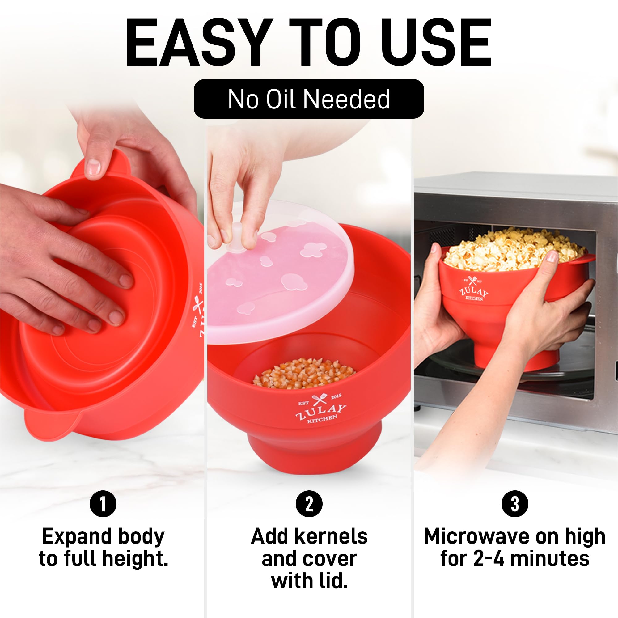 Zulay popcorn popper is dishwasher-safe for effortless cleanup.