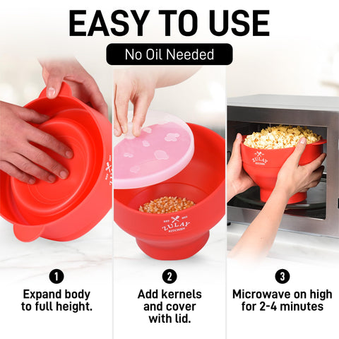 Zulay popcorn popper is dishwasher-safe for effortless cleanup.