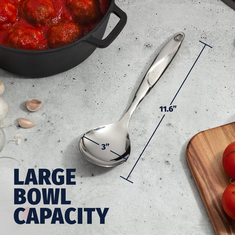 Zulay Kitchen dishwasher-safe spoon for quick cleanup after meals.