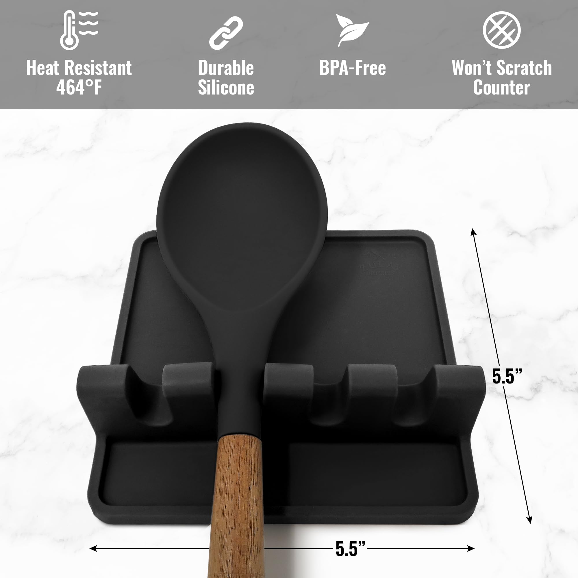Zulay Kitchen dishwasher-safe utensil holder for quick cleanup.