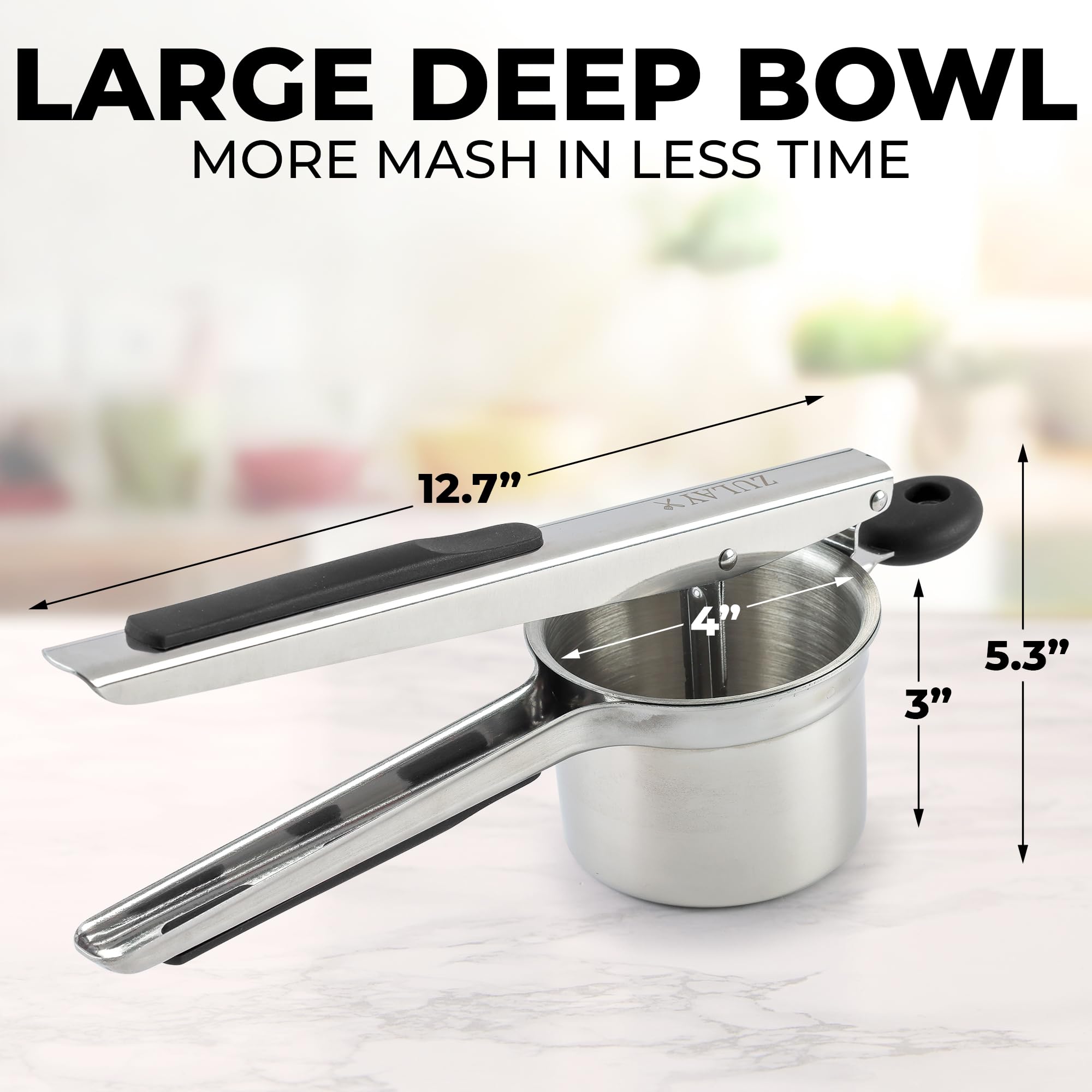 Zulay Kitchen dishwasher-safe design for quick, easy cleanup after cooking.