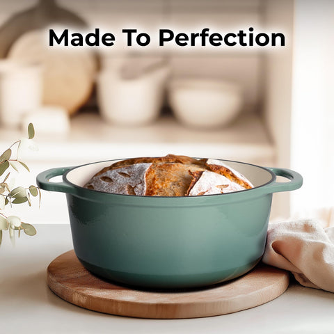 Zulay Kitchen induction-ready Dutch oven on stovetop demonstrates versatility
