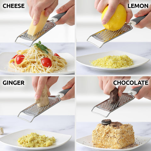 Zulay Kitchen ergonomic grater with soft handle ensures comfortable use