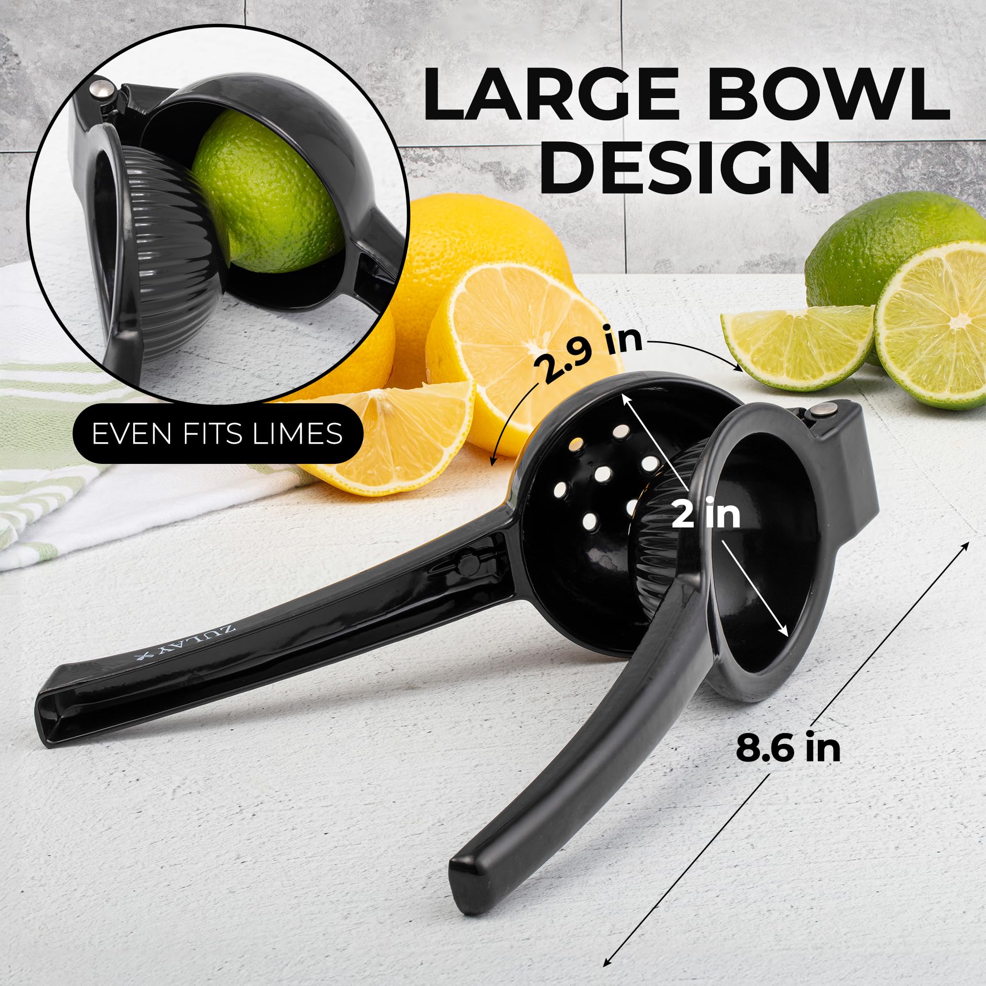 Zulay Kitchen ergonomic-handle-comfort provides easy squeezing.
