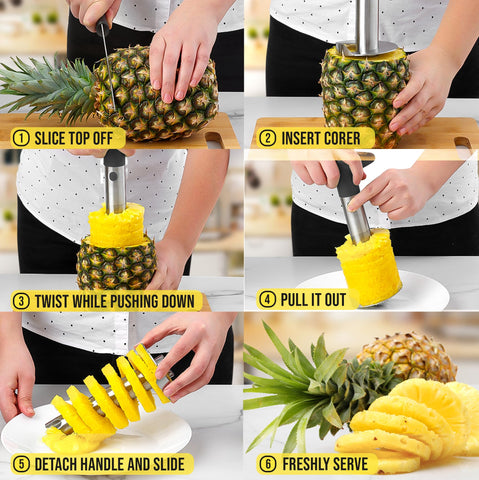 Zulay Kitchen ergonomic handle provides a comfortable, non-slip grip during coring.