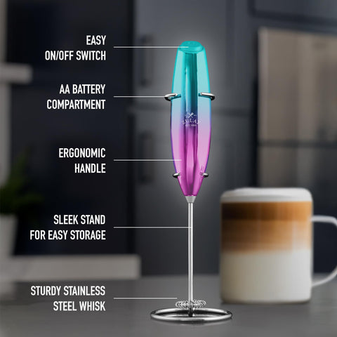Zulay detachable whisk enables quick, hassle-free cleanup.
