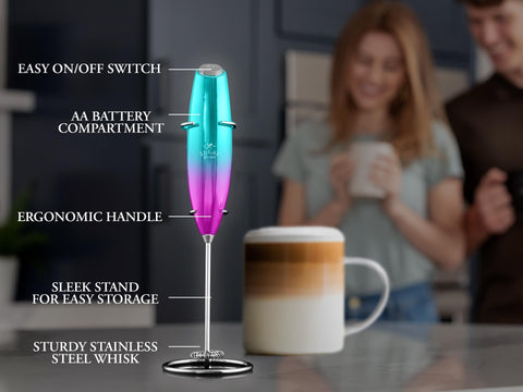 Home espresso rituals enhanced by Zulay Executive Series frother.