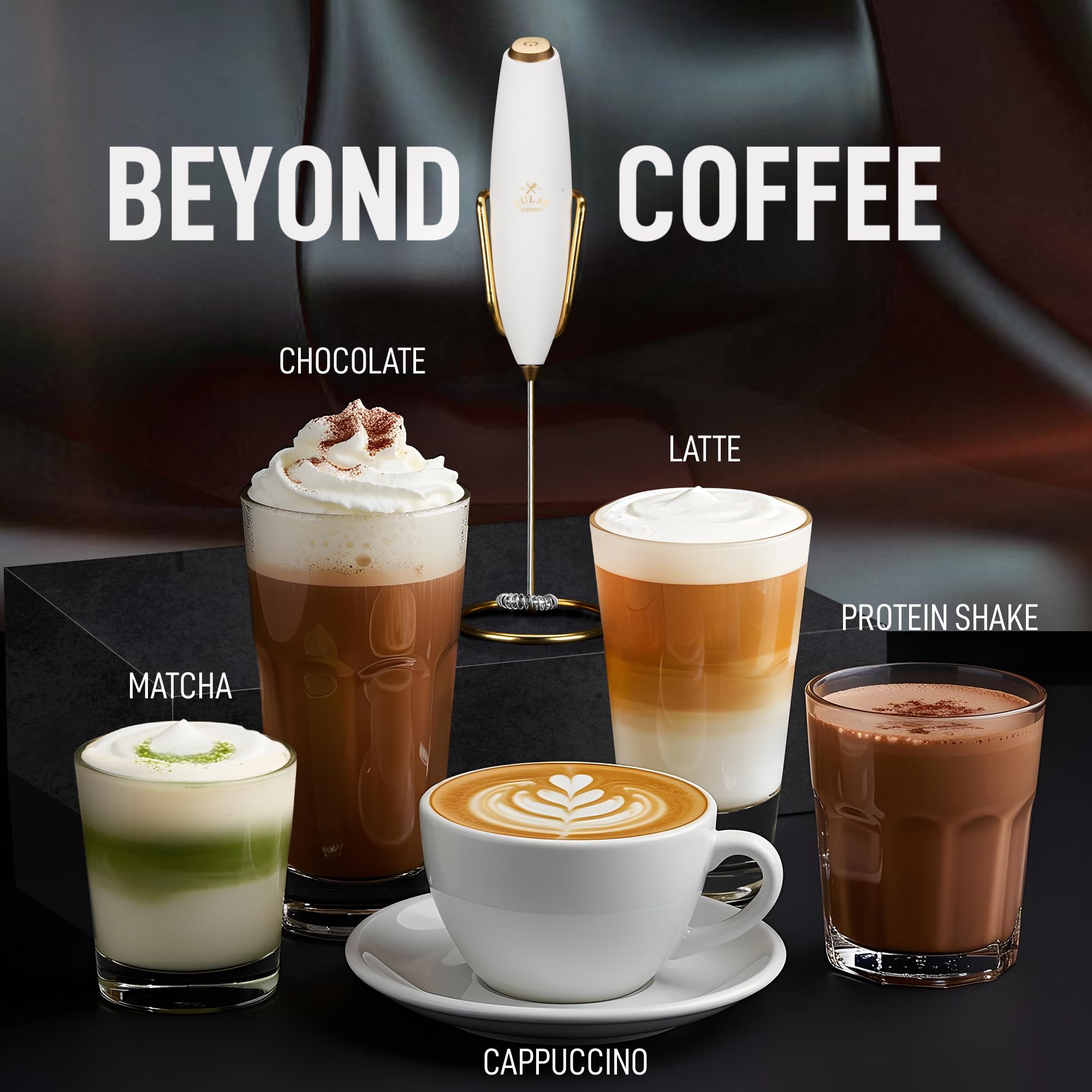 Zulay Kitchen Executive Series works with hot or cold drinks for versatile foams