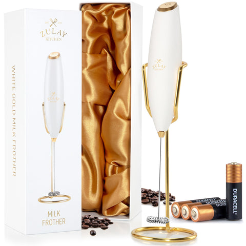 Zulay Kitchen Executive Series milk frother with deluxe finish for cafe‑quality foam at home