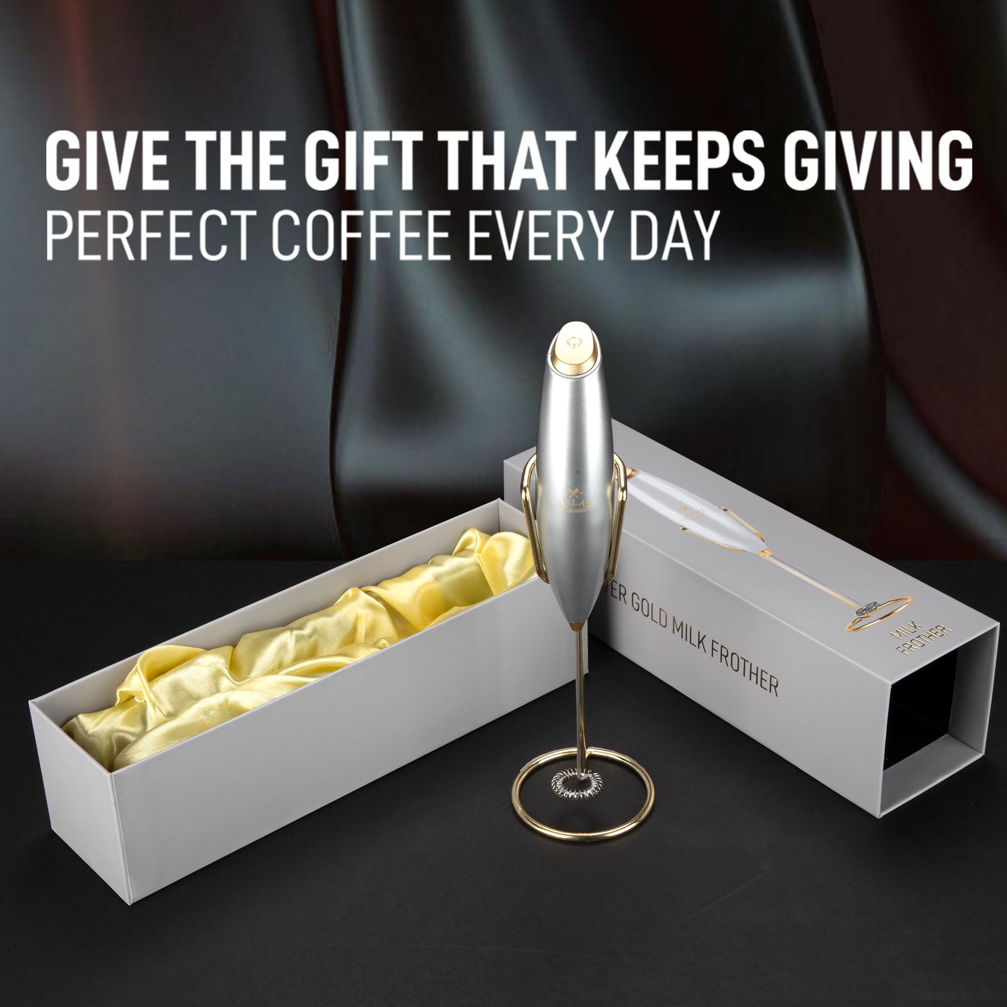 Zulay frother on-the-go design enables quick latte foam anywhere, breakfast to office.
