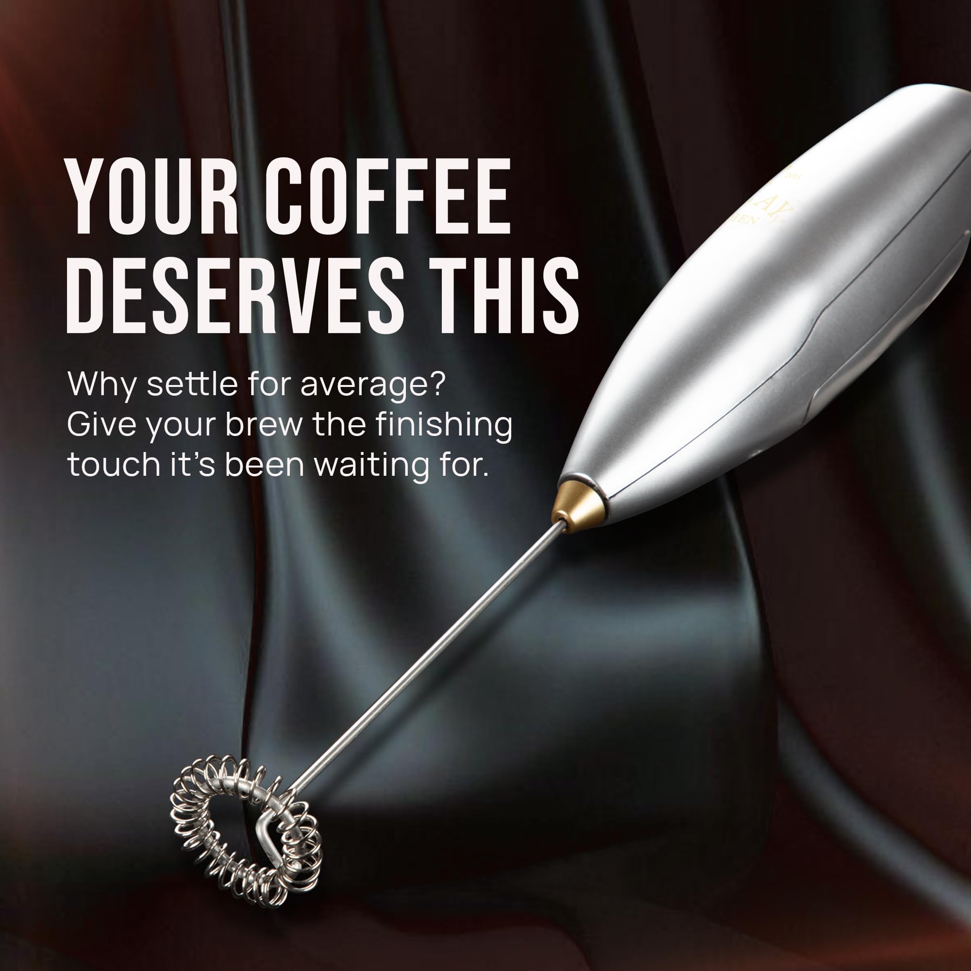 Unboxing this gift-ready frother promises an elegant addition for latte lovers.