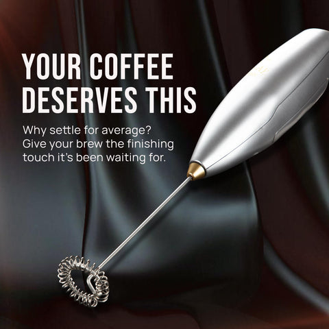 Unboxing this gift-ready frother promises an elegant addition for latte lovers.