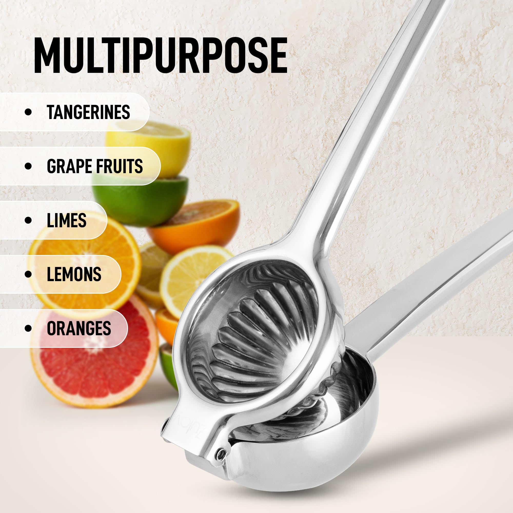 Zulay Kitchen extra large lemon squeezer demonstrates smooth juice flow from lemons and limes