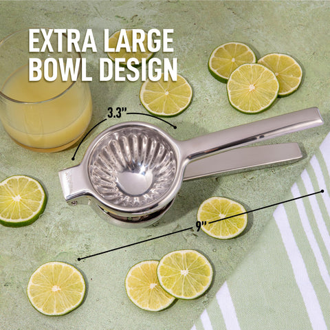 Zulay Kitchen extra large lemon squeezer in use for efficient juicing of citrus fruits