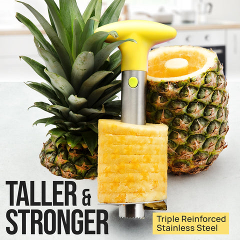 Zulay Kitchen eye removal tool removes pineapple eyes with ease.