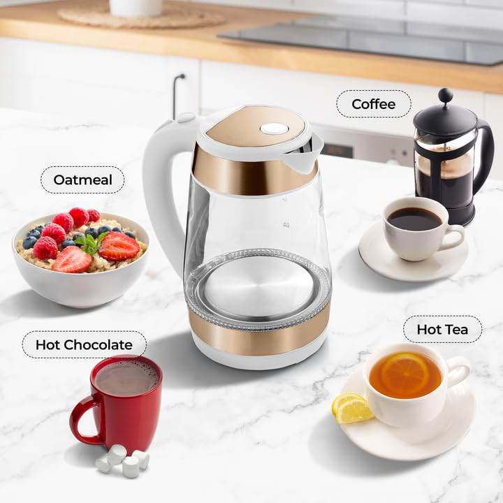 Zulay Kitchen durable borosilicate glass kettle built for high-temperature performance