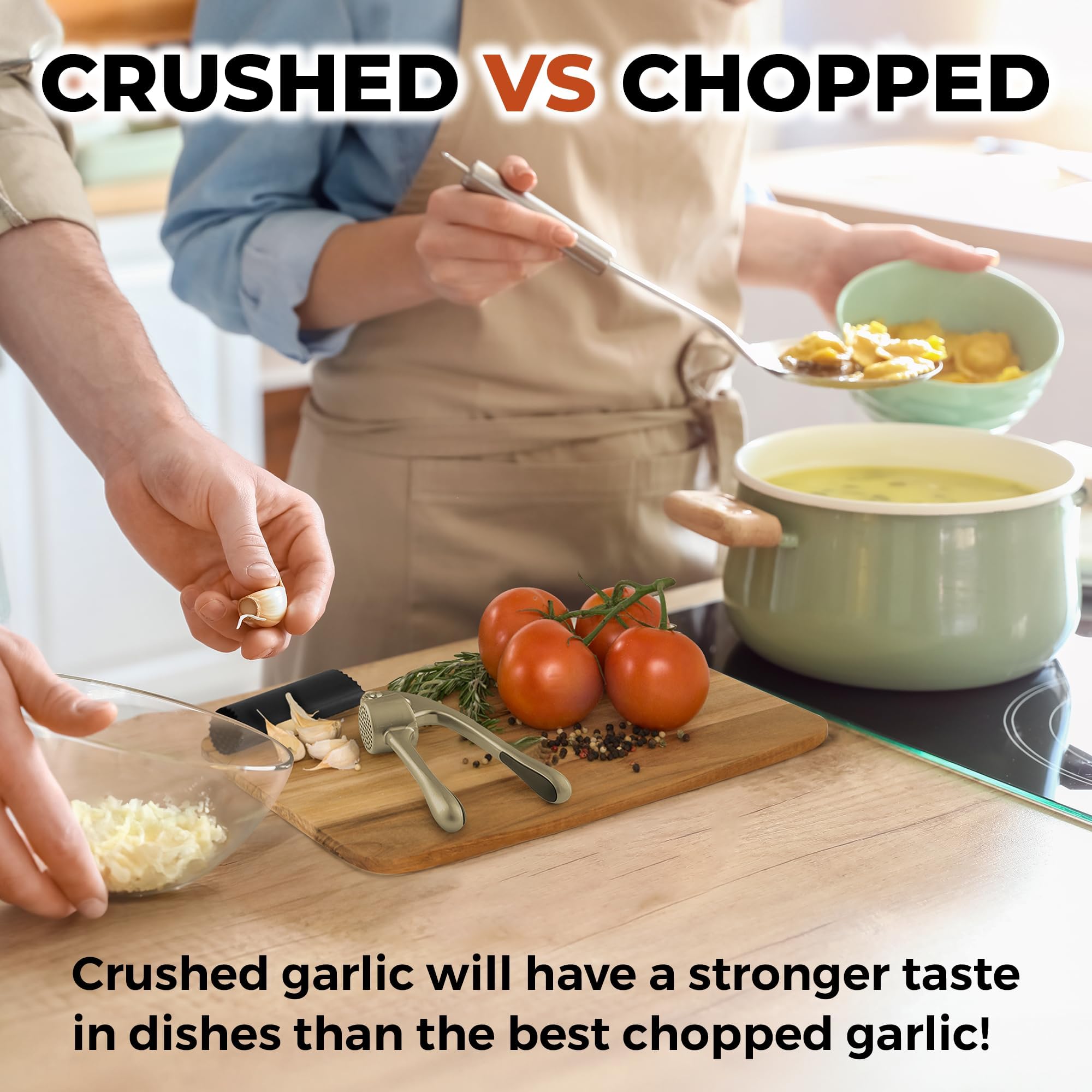 Zulay Kitchen ginger and seed press for multi-use cooking.