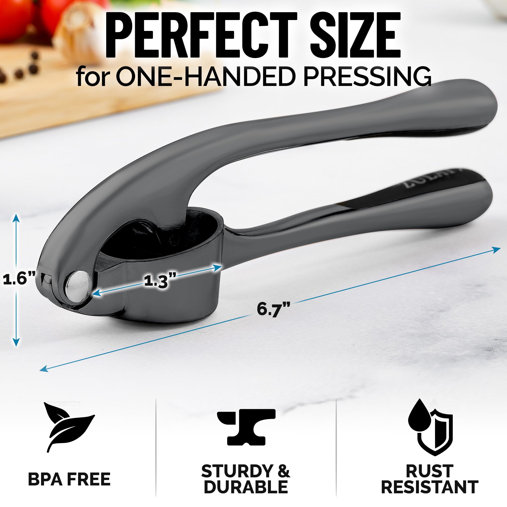 Zulay Kitchen garlic press used as ginger mincer for fresh paste.