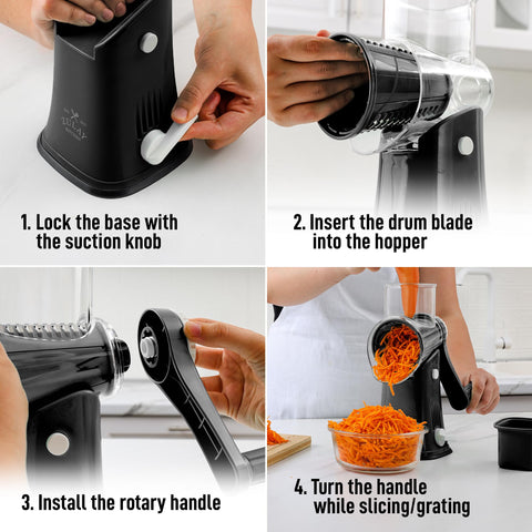 Zulay Kitchen left and right-handed compatibility for versatile use.