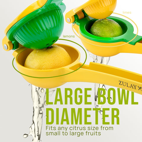 Zulay Kitchen lemon-lime squeezer with ergonomic handle for easy squeezing