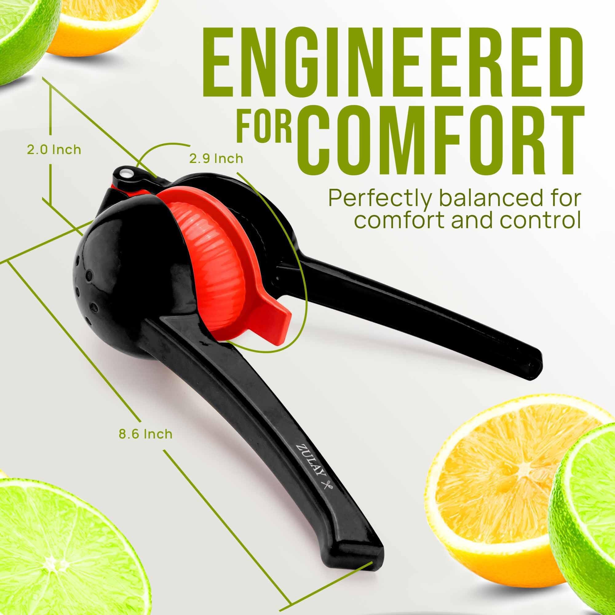 Zulay Kitchen handheld juicer is dishwasher safe for easy cleanup.