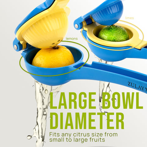 Zulay Kitchen lemon squeezer seed-filter holes keep pulp out