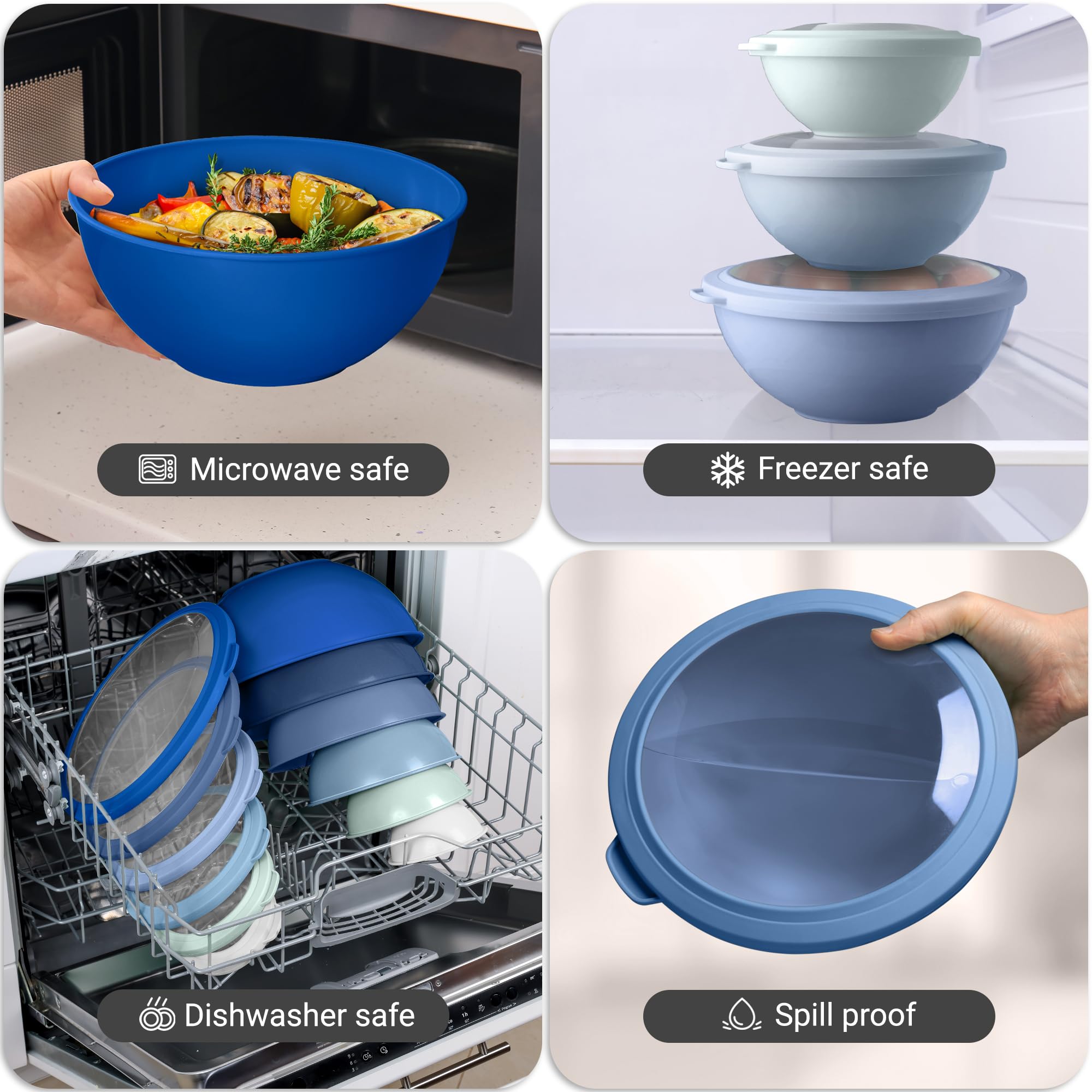 Zulay Kitchen bowls with lifetime guarantee for peace of mind.