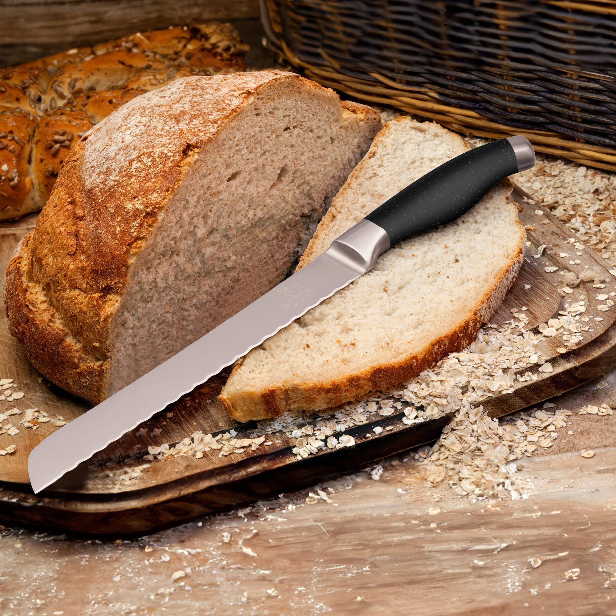 Zulay Kitchen bread knife backed by lifetime warranty for peace of mind.