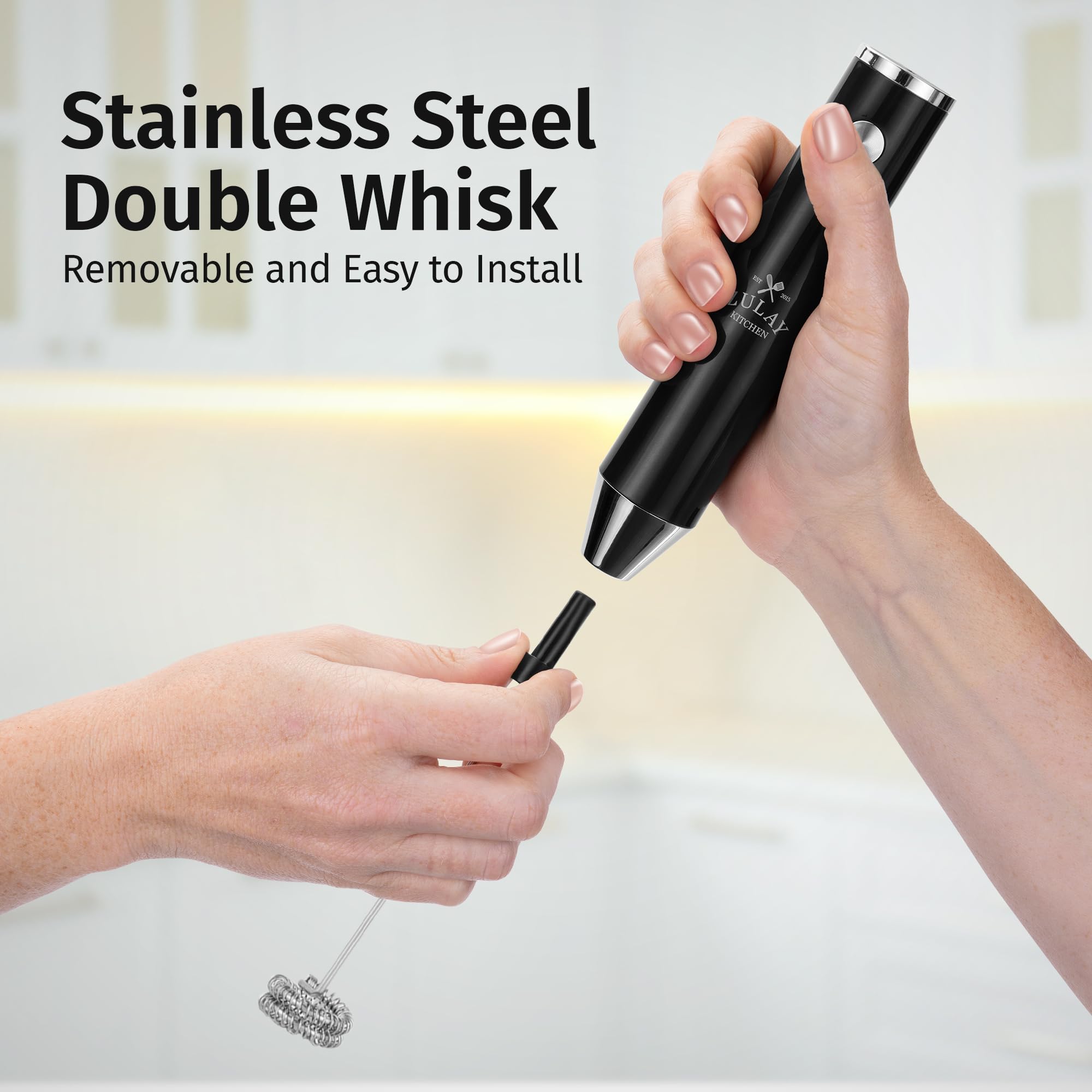 Zulay Kitchen Lux frother cleans quickly with a simple rinse.