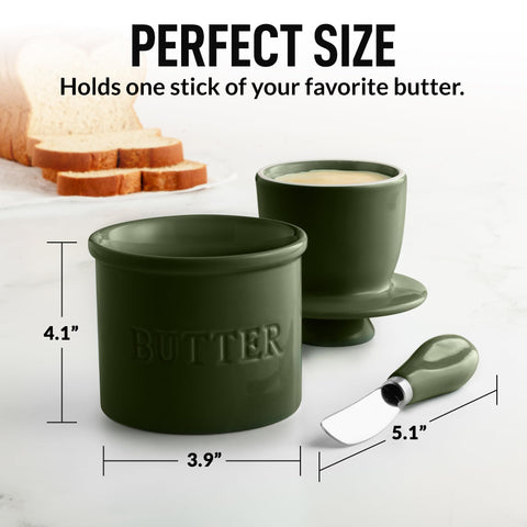 Zulay Kitchen marked water line on the crock shows the ideal fill level.