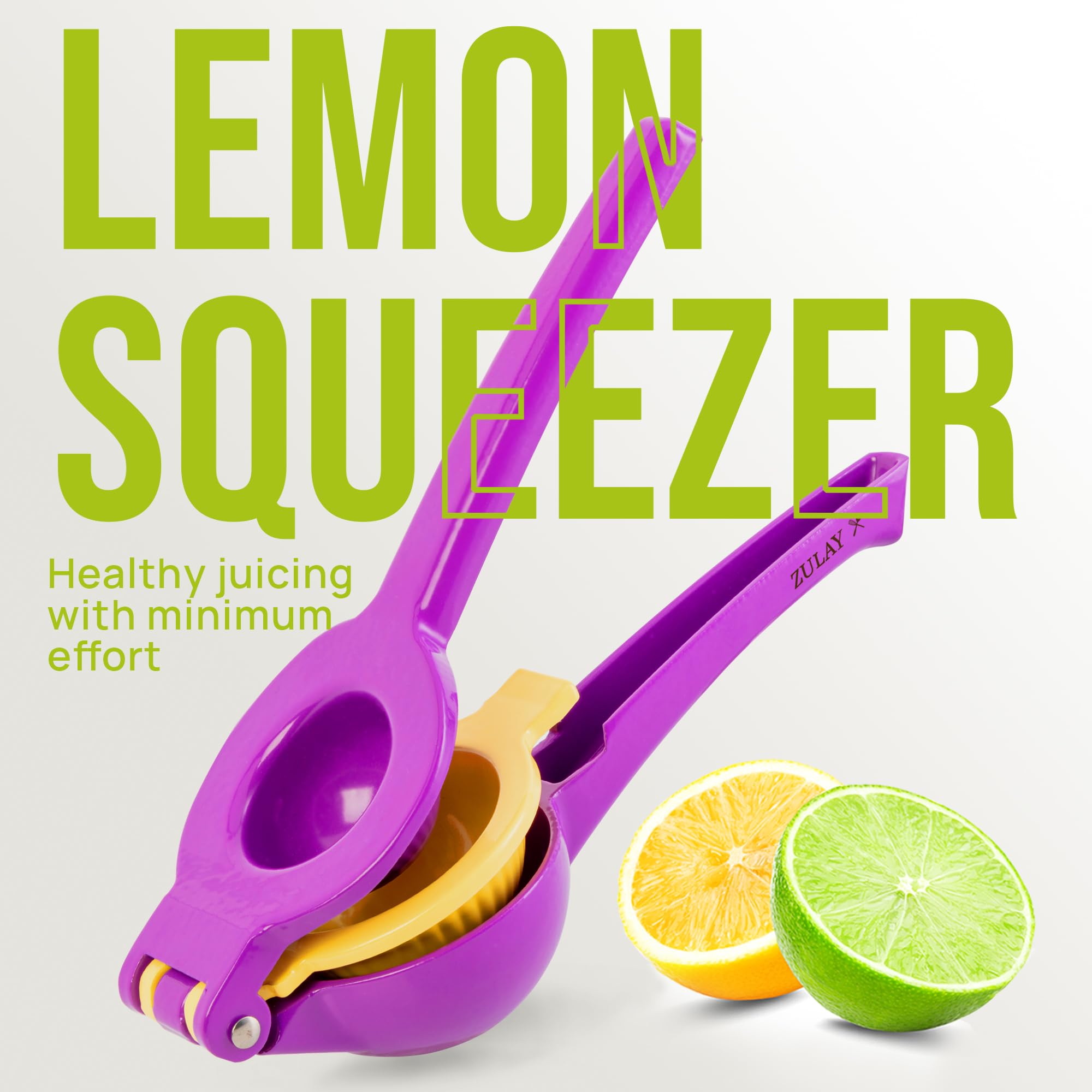 Sturdy manual press suitable for lemons, limes, and small oranges.