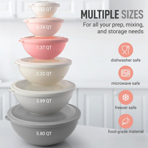 Zulay Kitchen microwave and freezer safe bowls for versatile meal prep.