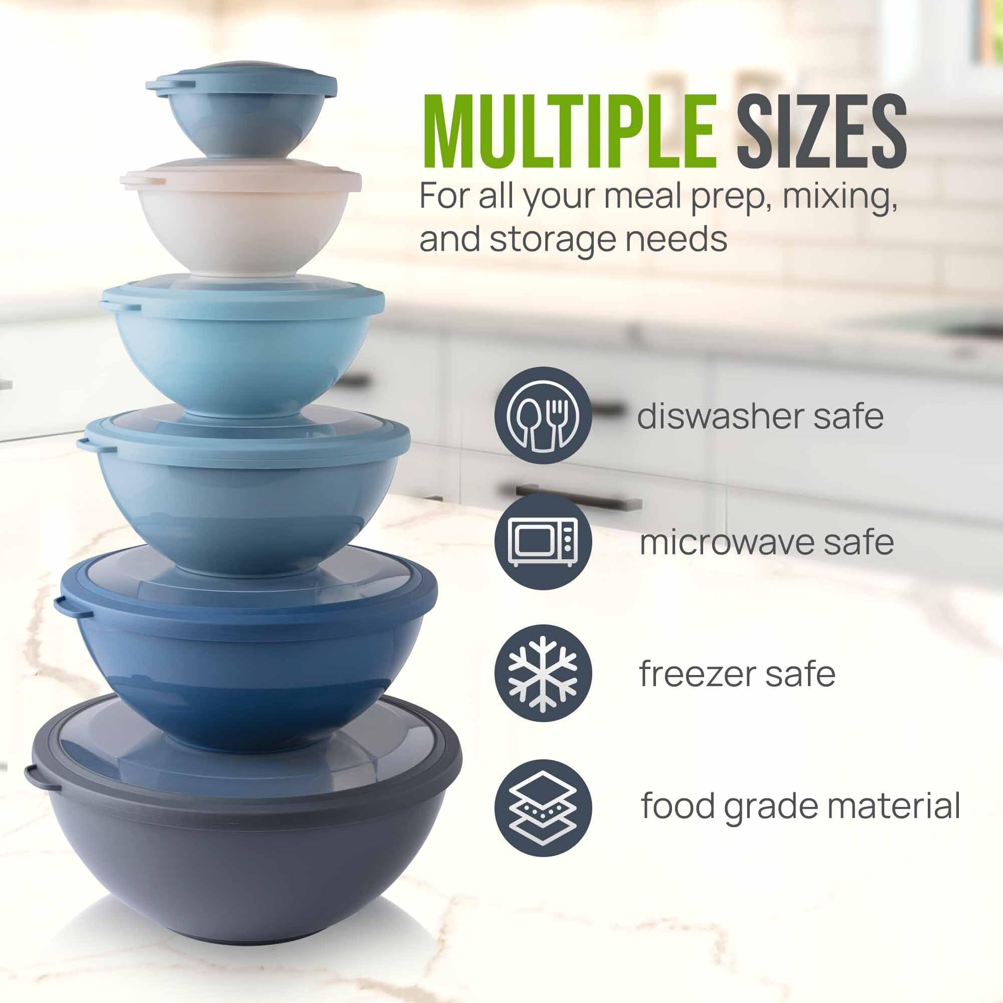 Zulay Kitchen microwave safe mixing bowls ready for quick batter prep