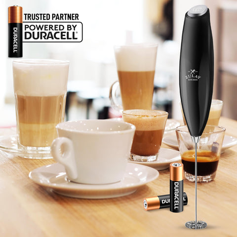 Zulay Kitchen latte at home with creamy foam using the frother.