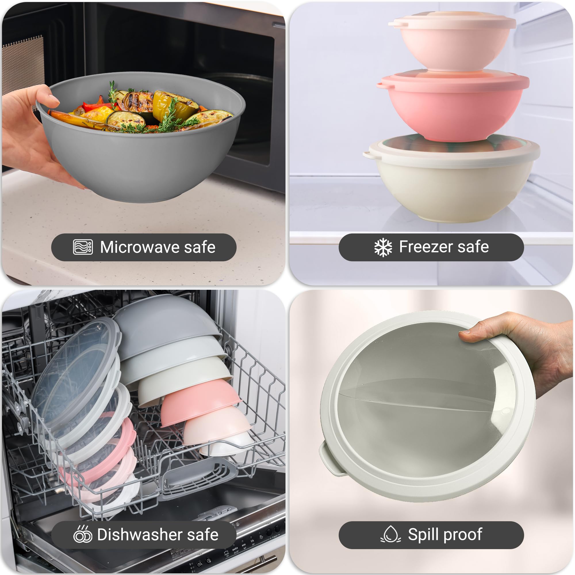 Zulay Kitchen bowls cover small to large tasks with concise capacities.