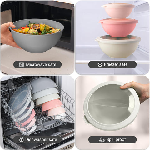 Zulay Kitchen bowls cover small to large tasks with concise capacities.