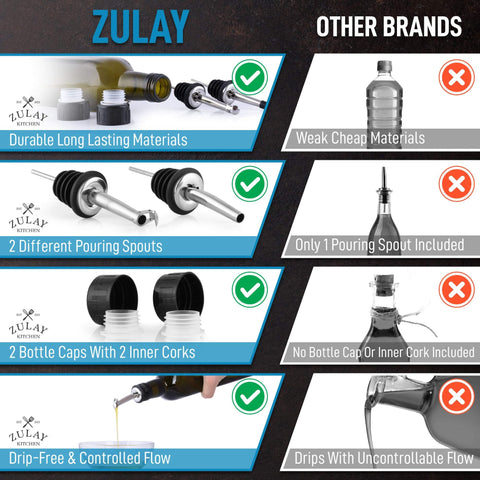 Zulay Kitchen olive oil dispenser bottle on countertop ideal for daily kitchen use