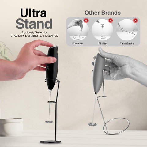 Zulay Kitchen Original Frother Stand easy-clean design for quick maintenance.